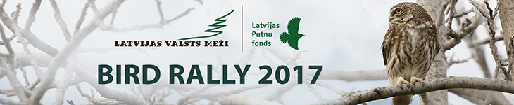 Putnu rallijs 2017 Latvijas putni banneris ENG